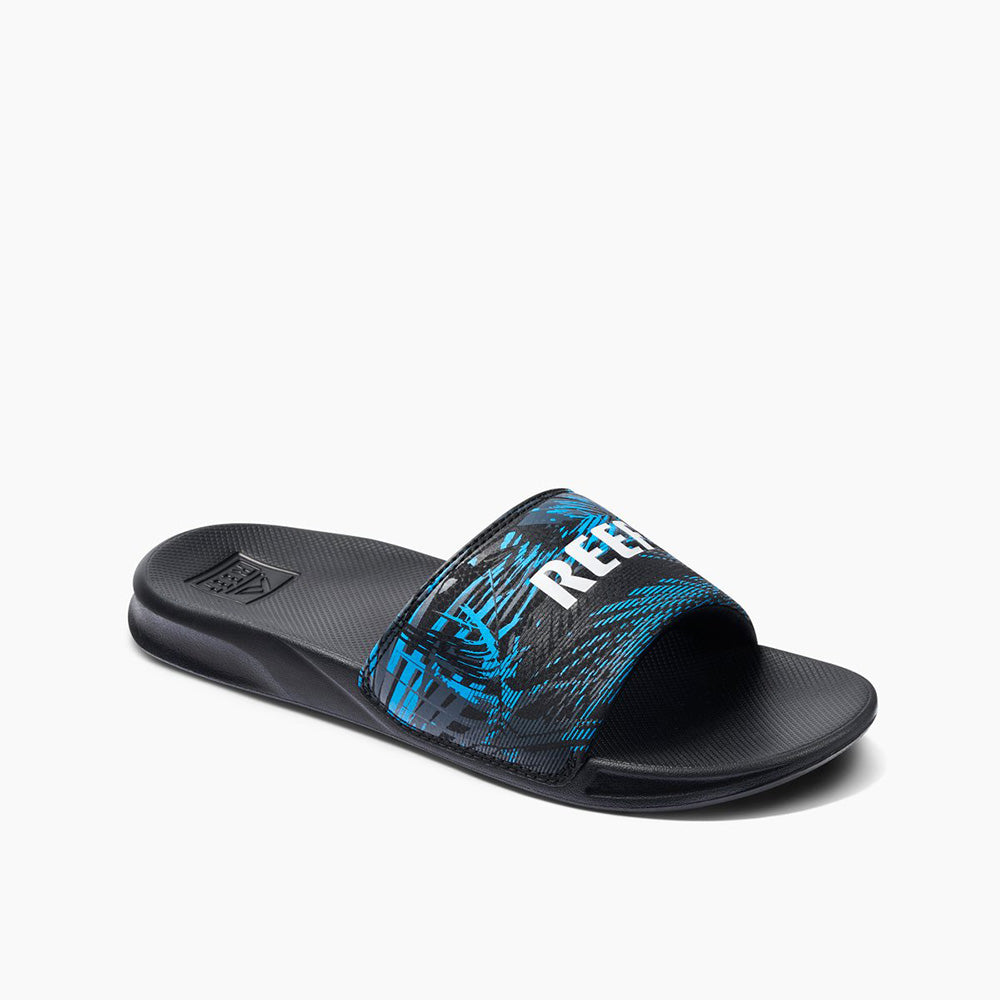 REEF Men Reef One Slide - Black Faded Palm