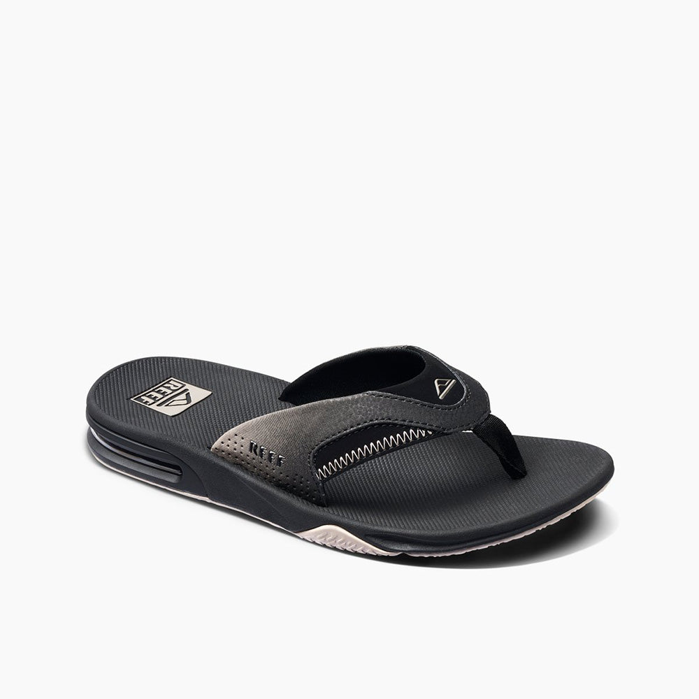 REEF Men Fanning Sandals - Black/Taupe Fade